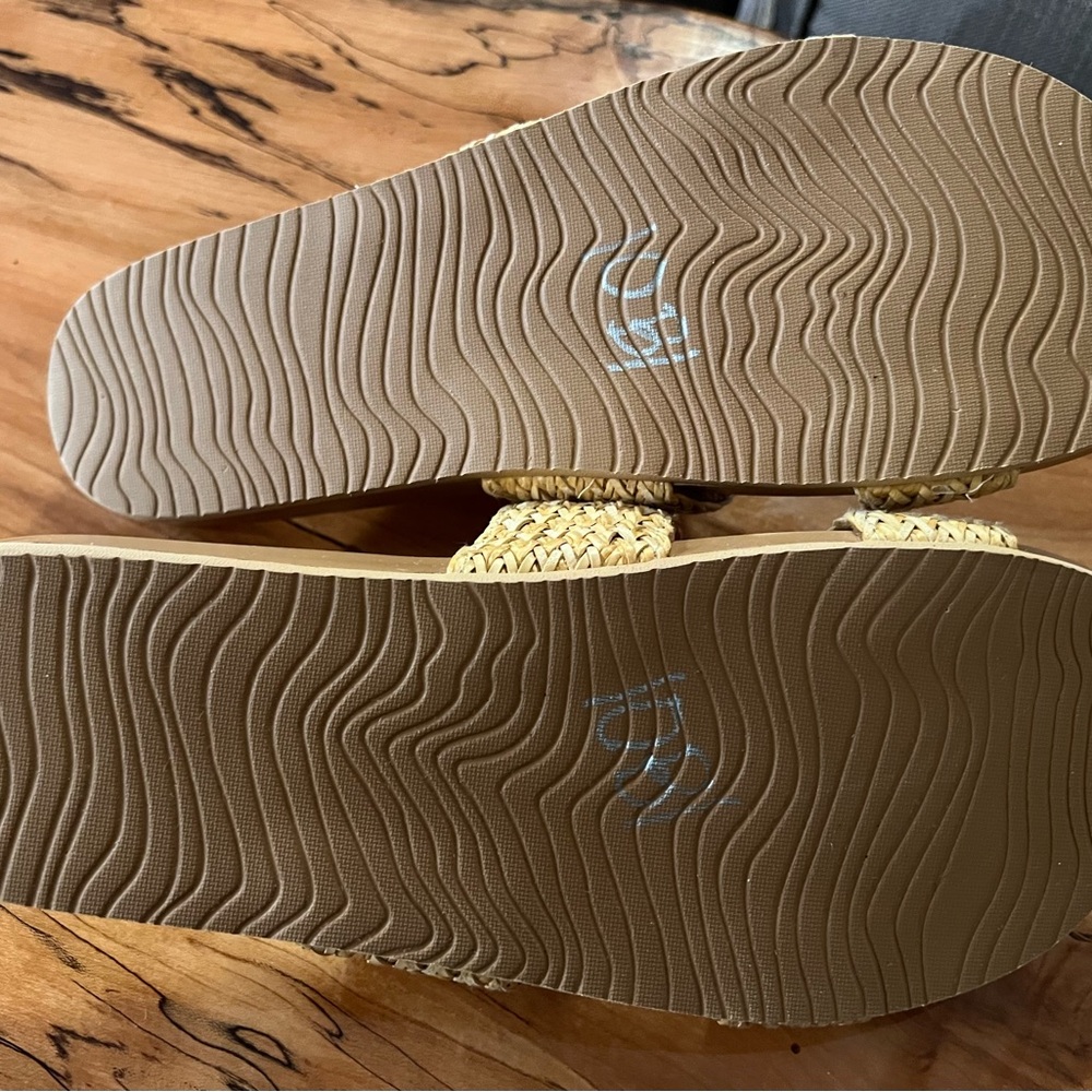 Reef Tan Cushion Vista Braid Woven Slide Sandals - Picture 4 of 7
